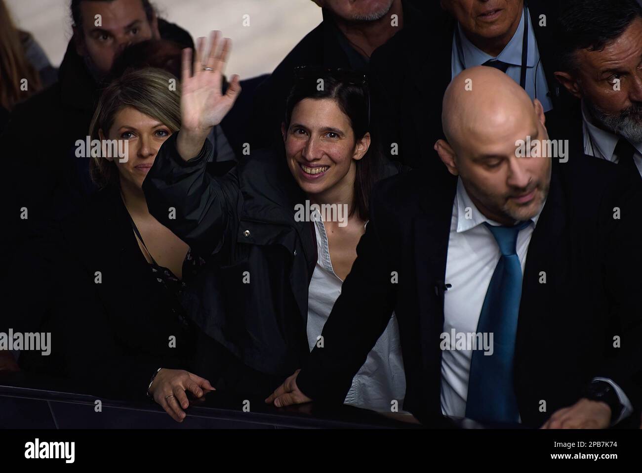 Rom, Italien. 12. März 2023. Elly Schlein nimmt an der Nationalversammlung der Demokratischen Partei (PD) in Rom Teil. Kredit: SOPA Images Limited/Alamy Live News Stockfoto