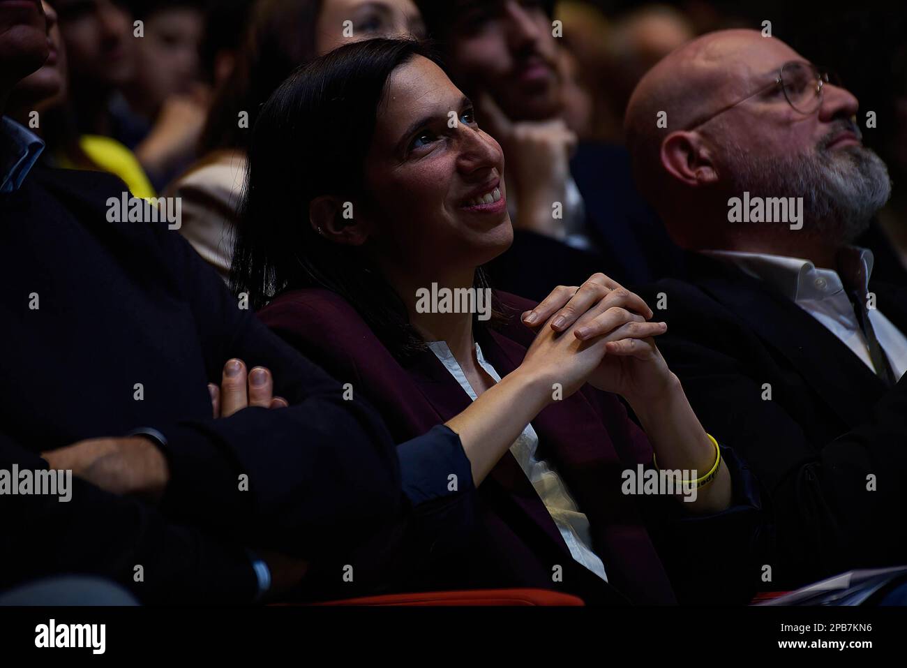 Rom, Italien. 12. März 2023. Elly Schlein nimmt an der Nationalversammlung der Demokratischen Partei (PD) in Rom Teil. Kredit: SOPA Images Limited/Alamy Live News Stockfoto