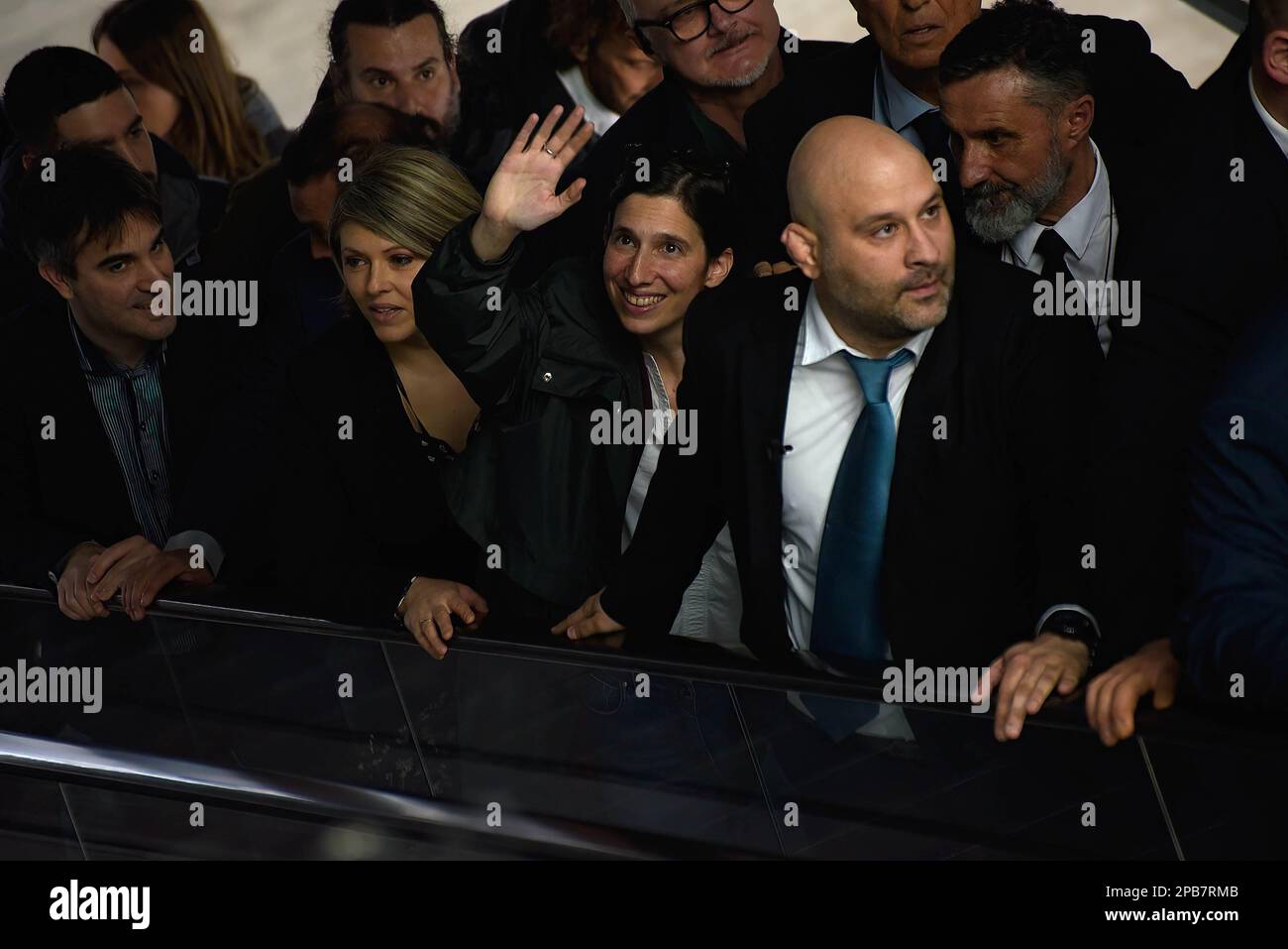 Rom, Italien. 12. März 2023. Elly Schlein nimmt an der Nationalversammlung der Demokratischen Partei (PD) in Rom Teil. (Foto: Vincenzo Nuzzolese/SOPA Images/Sipa USA) Guthaben: SIPA USA/Alamy Live News Stockfoto