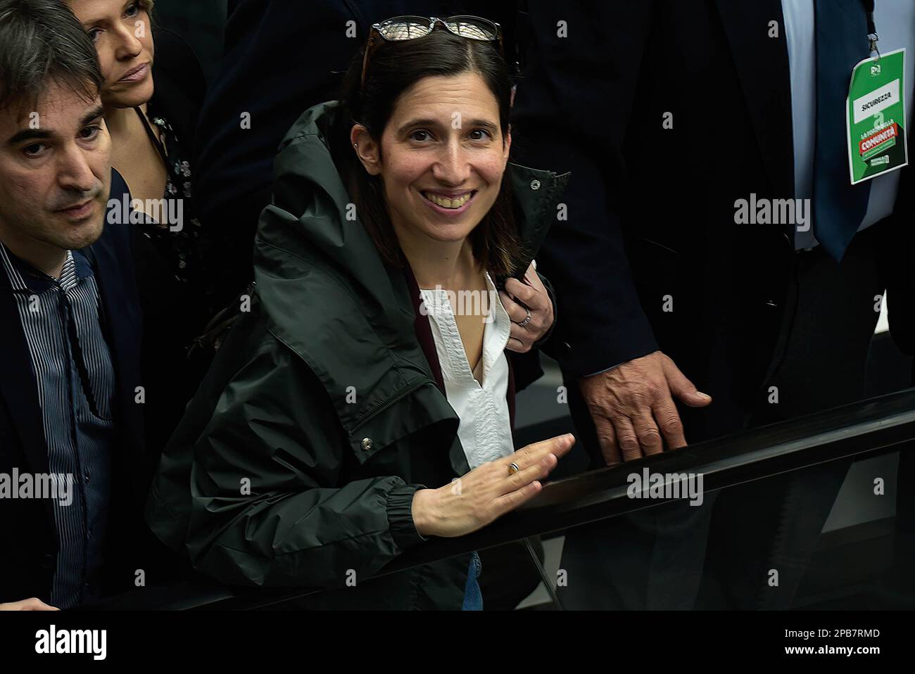Rom, Italien. 12. März 2023. Elly Schlein nimmt an der Nationalversammlung der Demokratischen Partei (PD) in Rom Teil. (Foto: Vincenzo Nuzzolese/SOPA Images/Sipa USA) Guthaben: SIPA USA/Alamy Live News Stockfoto