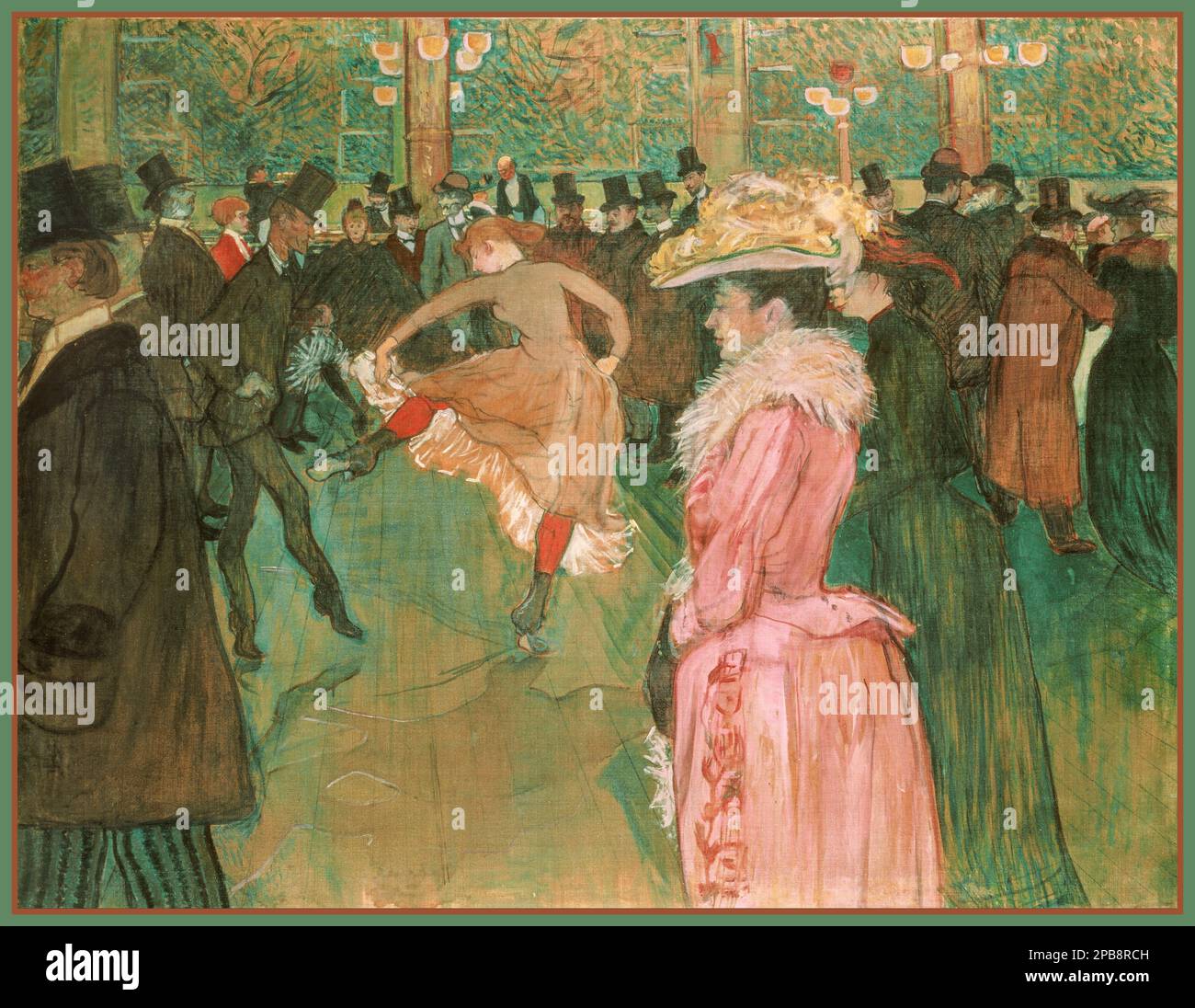 MOULIN ROUGE 1890 Henri de Toulouse-Lautrec, Französisch -''at the Moulin Rouge - The Dance' Moulin Rouge Paris Frankreich 1800er Jahre Illustrationskunst Stockfoto