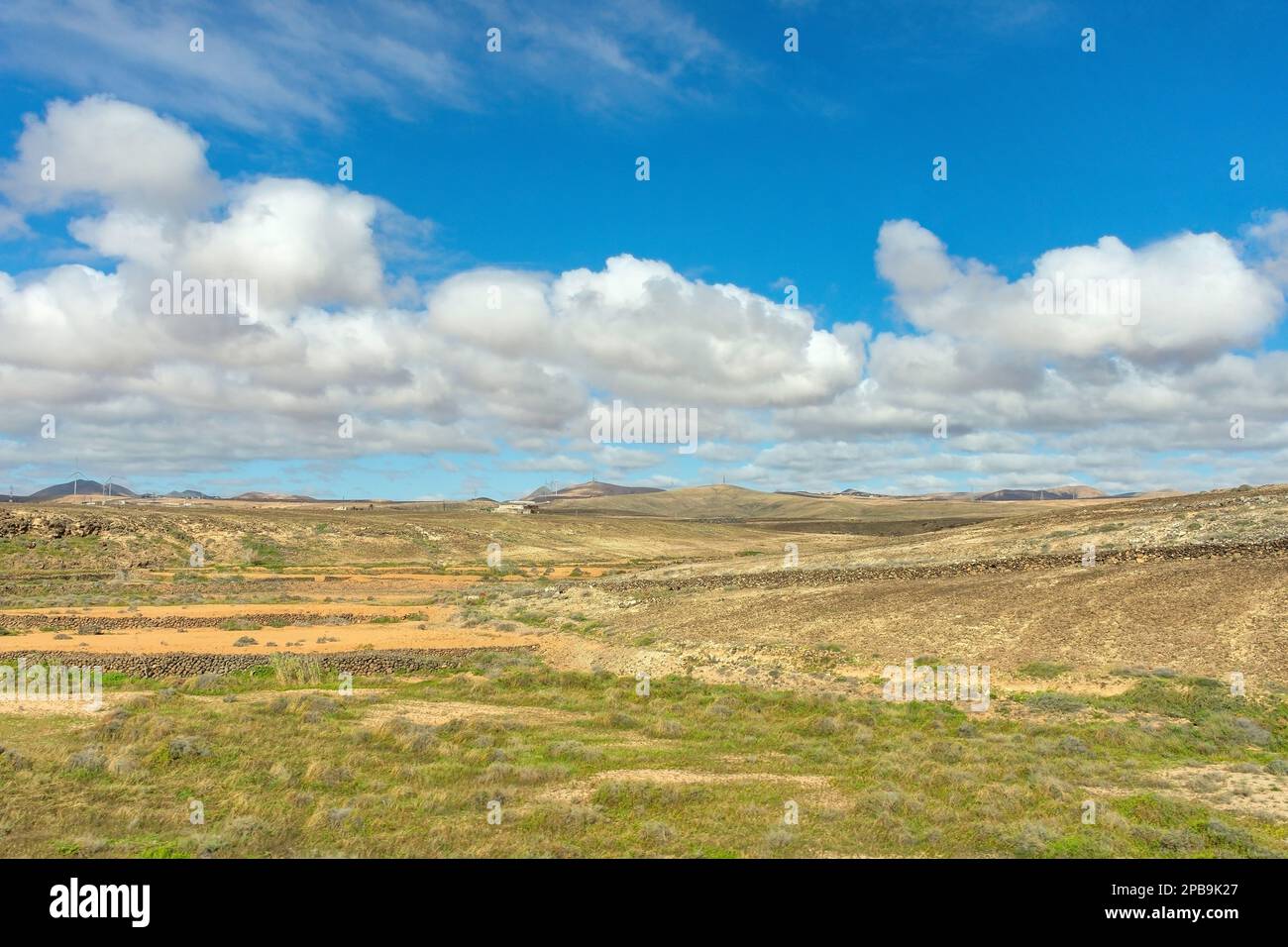 Landschaft im Norden von Fuerteventura, Kanarische Inseln, Königreich Spanien Stockfoto