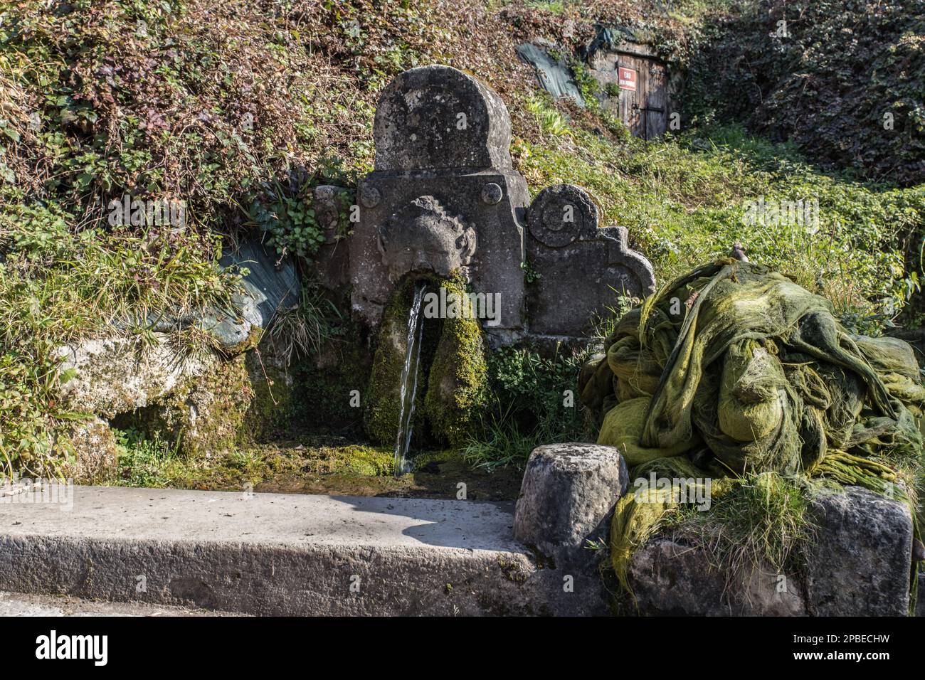 Fontaine de L'Homme qui Crache Stockfoto