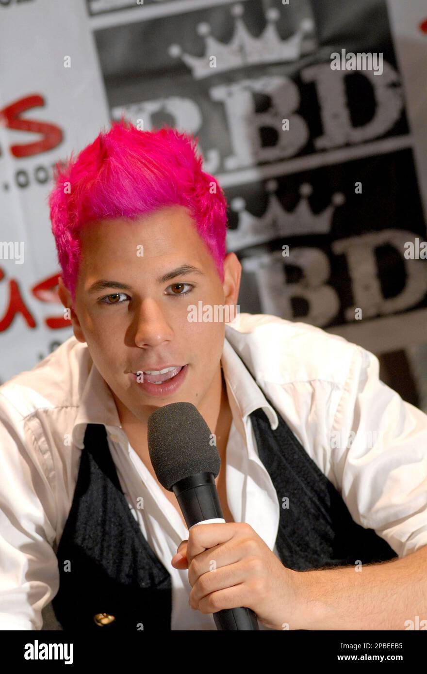 **FILE**Christian Chavez, of the Mexican pop music group RBD, speaks ...