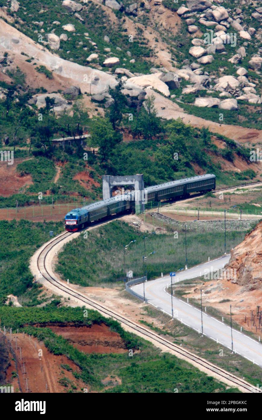 Musan Train A North Korean train carrying North Koreans and South Koreans runs to ...