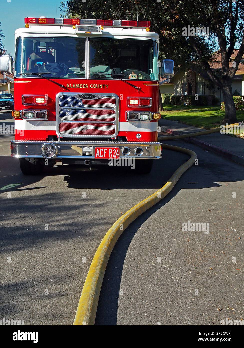 Feuerwehrauto von Alameda County, Kalifornien Stockfoto