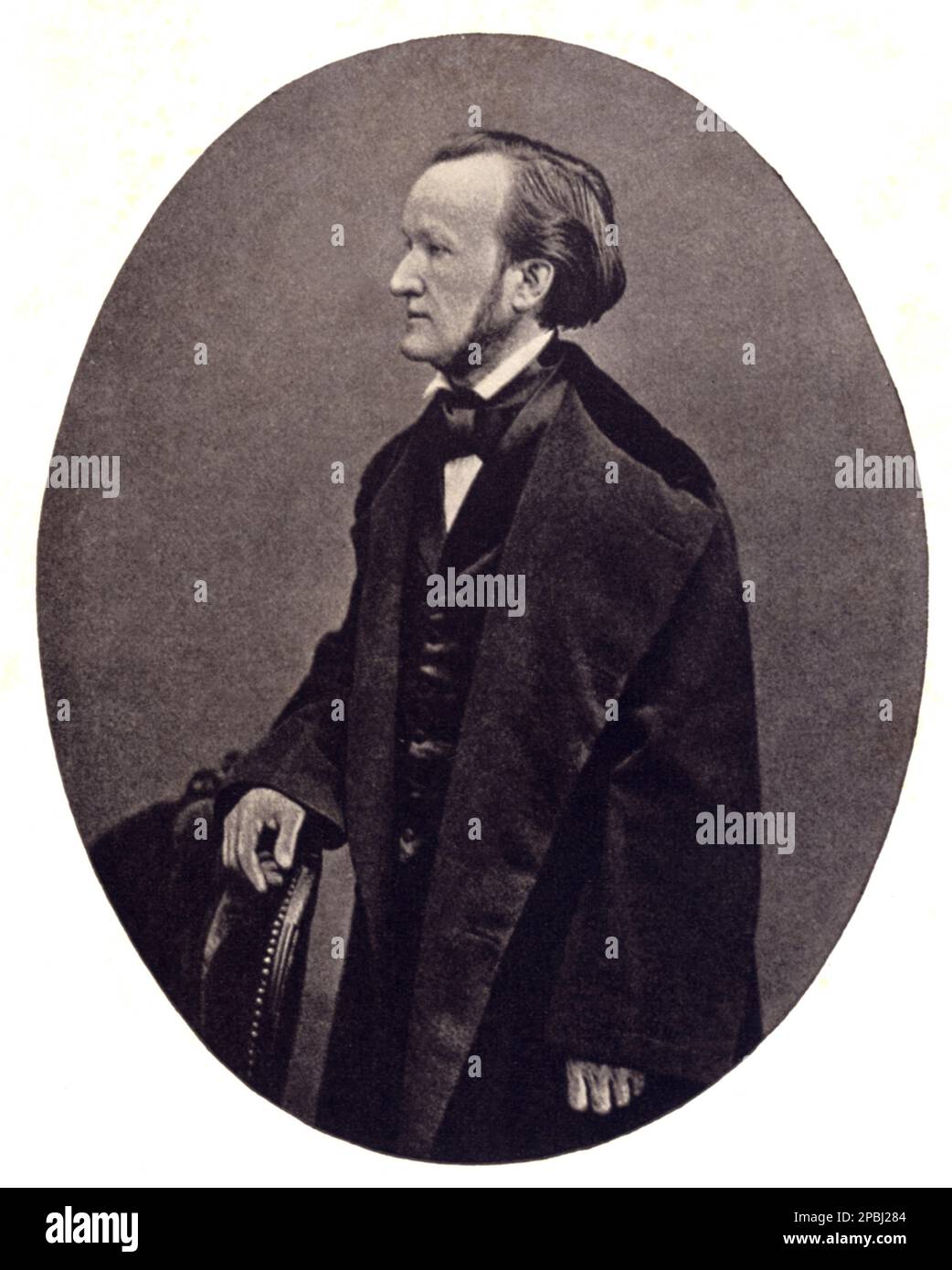 1860 , Brüssel , Belgien : der deutsche Komponist RICHARD WAGNER ( 1813 - 1883 ) - MUSIK - KLASSIK - MUSICA CLASSICA - LIRICA - OPER - profilo Profil - Compositore - Musicista - Portrait - ritratto - COMPOSITORE - OPERA LIRICA - MUSICISTA - Kragen - colletto - CRAVATTA - KRAWATTE - - - ---- ARCHIVIO GBB Stockfoto