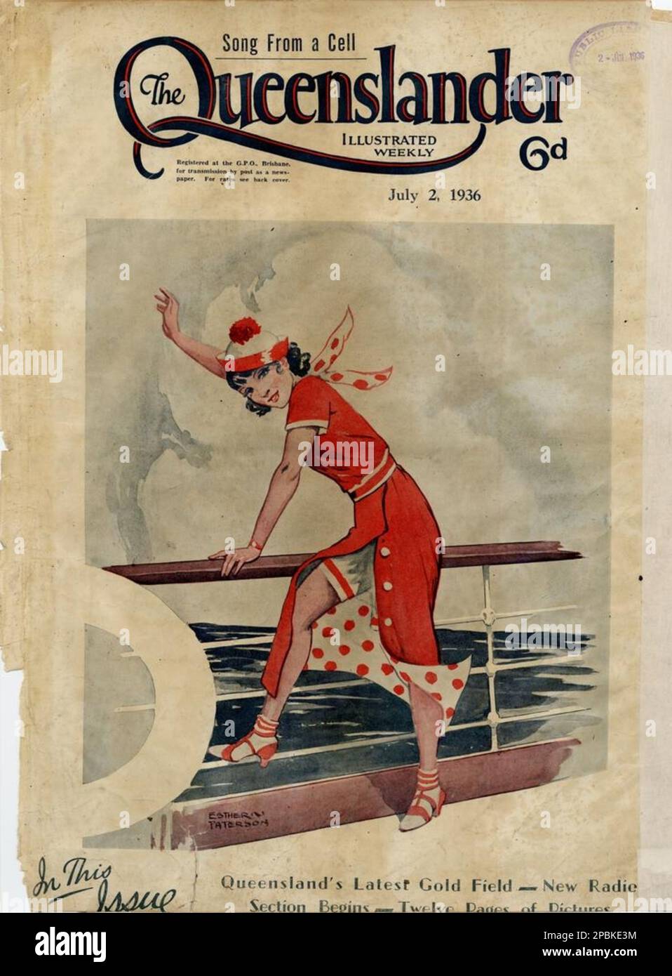 Titelseite des Queenslander Magazins mit Aspekten des Queensland Lifestyles in den 1920er und 1930er Jahren Stockfoto