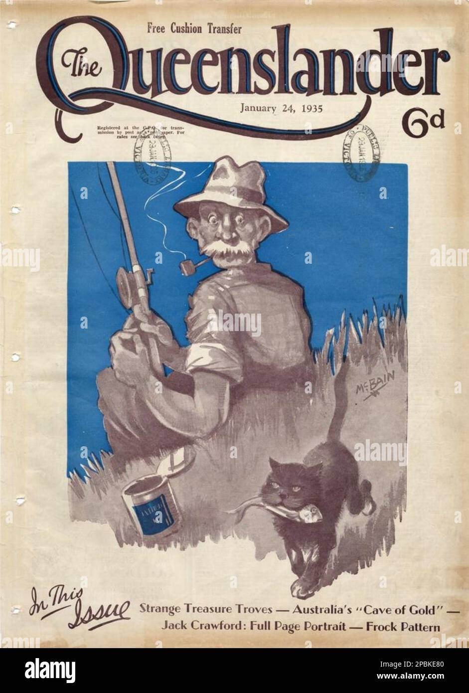 Titelseite des Queenslander Magazins mit Aspekten des Queensland Lifestyles in den 1920er und 1930er Jahren Stockfoto