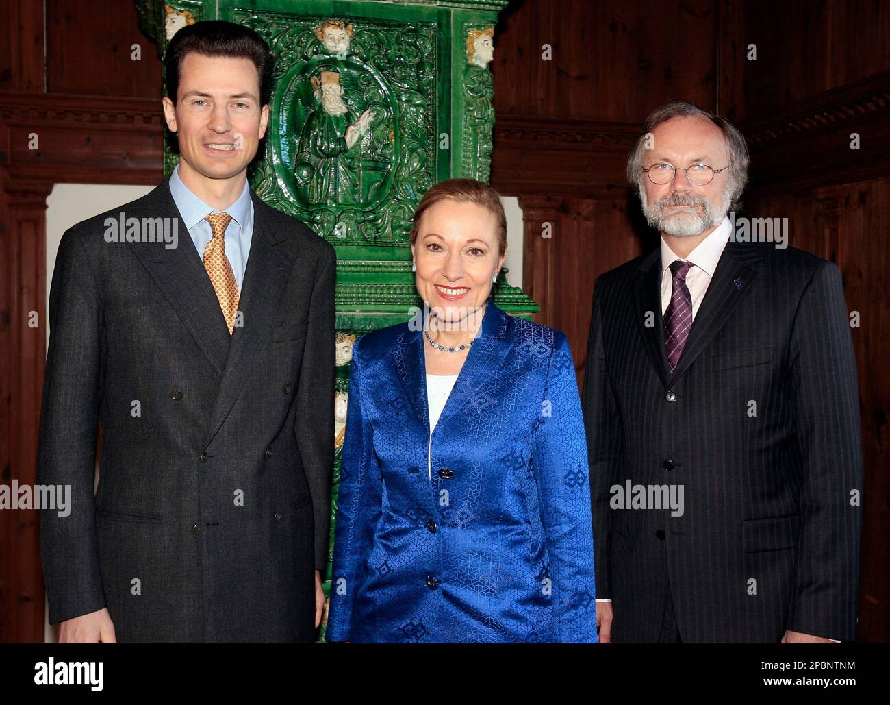 Benita Ferrero-Waldner, center, EU Commissioner for External Relations ...