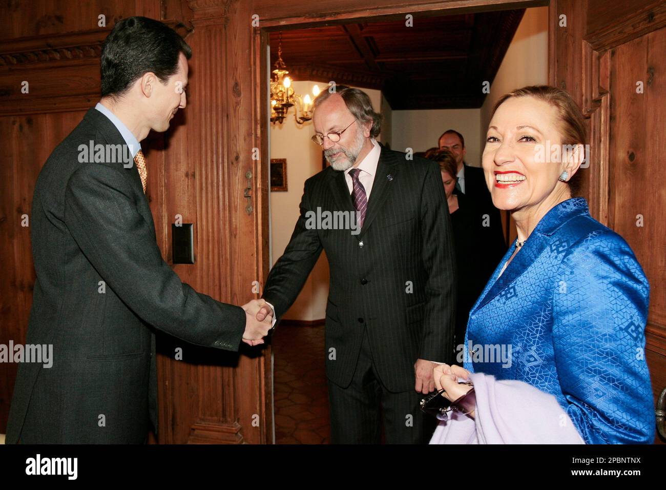 Austrian Benita Ferrero-Waldner, right, EU Commissioner for External ...