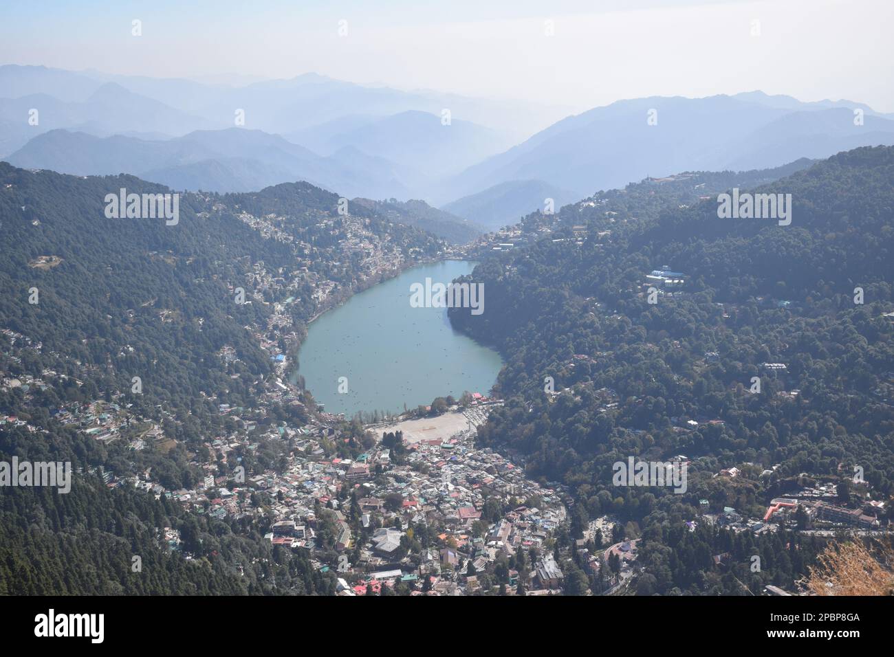 Nanital - die Stadt der Seen Stockfoto