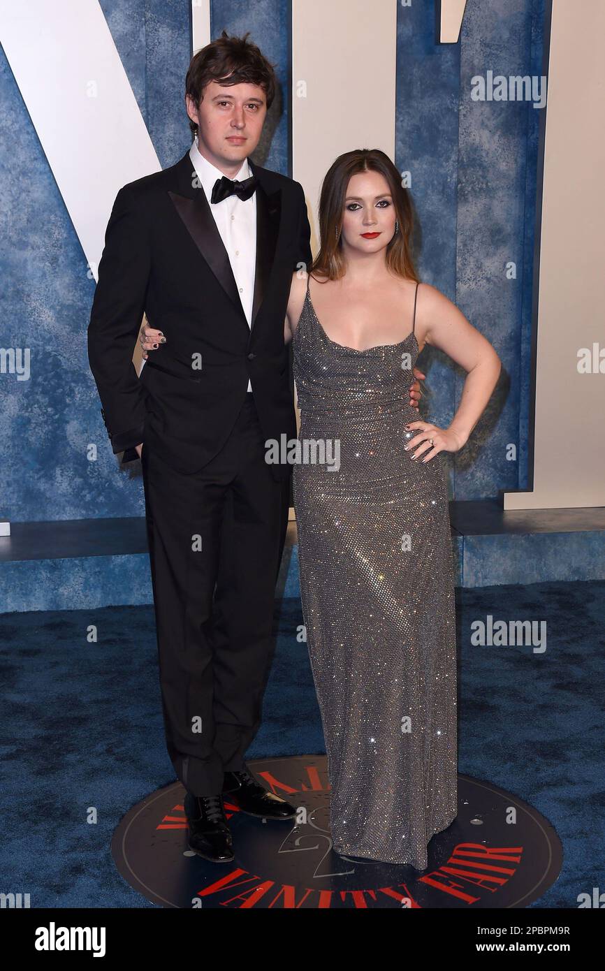 Los Angeles, Kalifornien. 12. März 2023. Austen Rydell, Billie Lourd auf der After-Party für die Vanity Fair Oscar Party - Ankunft 2, The Wallis Annenberg Center for the Performing Arts, Los Angeles, CA, 12. März 2023. Kredit: Priscilla Grant/Everett Collection/Alamy Live News Stockfoto