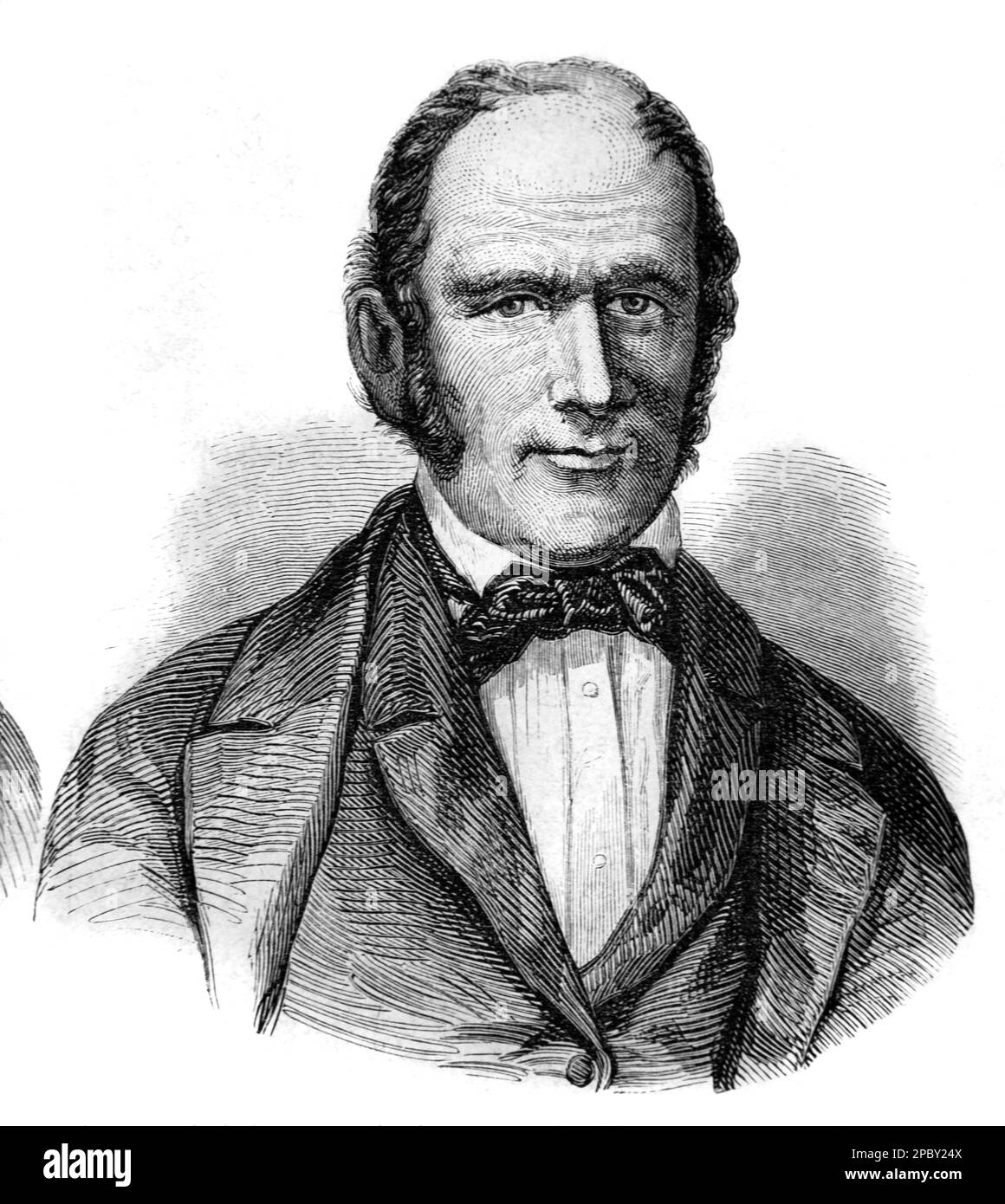 Porträt von Heber Chase Kimbal (1801-1868), dem frühen religiösen Führer und Apostel der Mormonen oder der Kirche Jesu Christi der Heiligen des letzten Tages oder der LDS-Kirche. Klassische oder historische Gravur oder Illustration 1862 Stockfoto