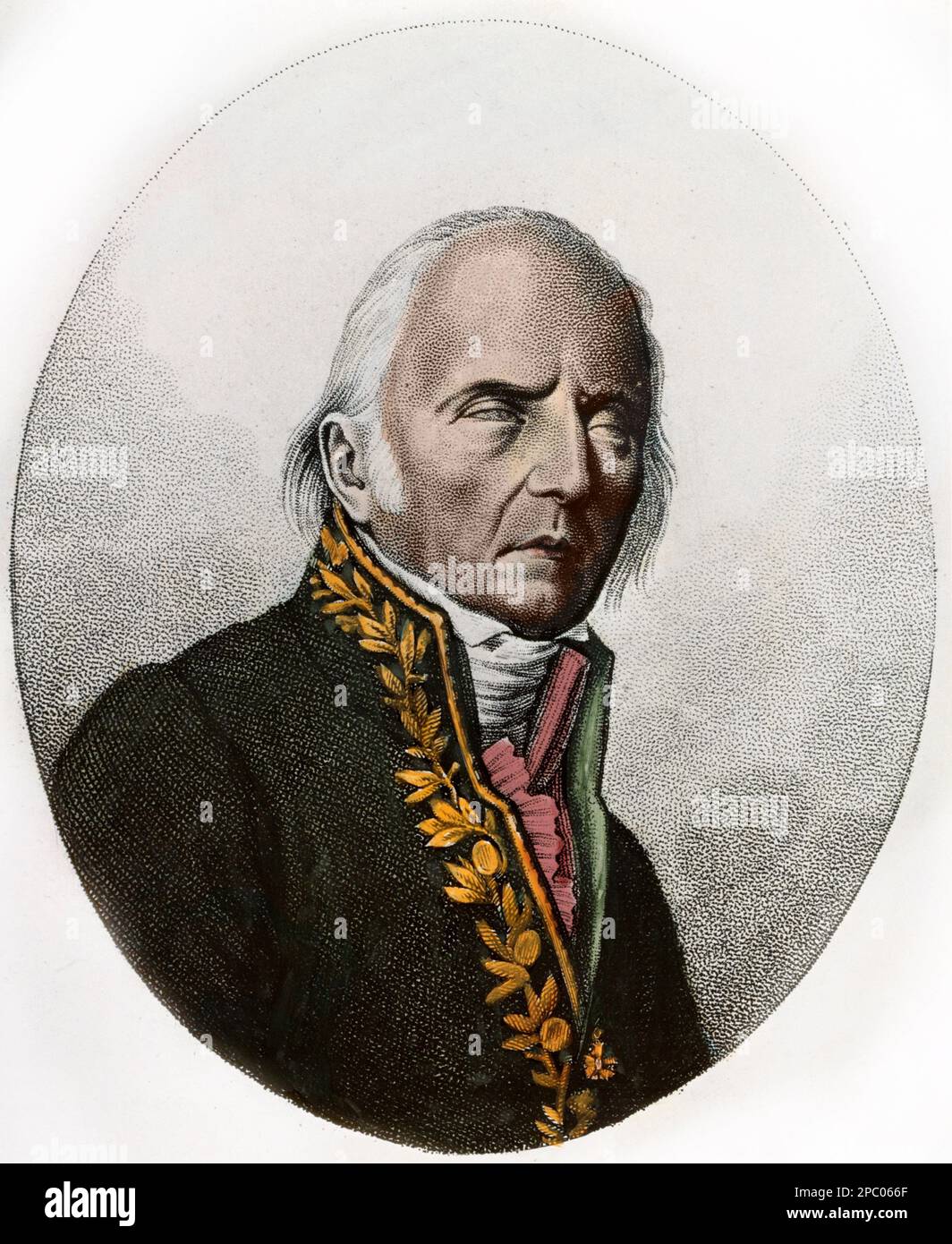 Porträt von Jean-Baptiste-Pierre-Antoine de Monet de Lamarck (1744-1829), französischer Naturforscher - Jean Baptiste Lamarck (1744-1829) Porträt im Alter und Blinden. Stockfoto