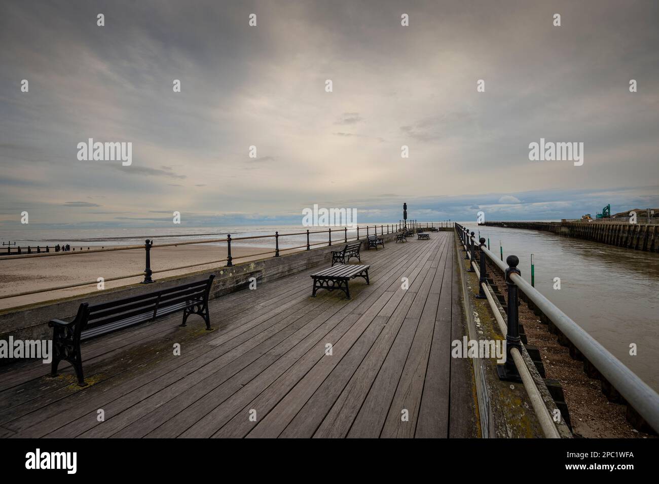 Pier in Littlehampton, West Sussex, Vereinigtes Königreich, Stockfoto