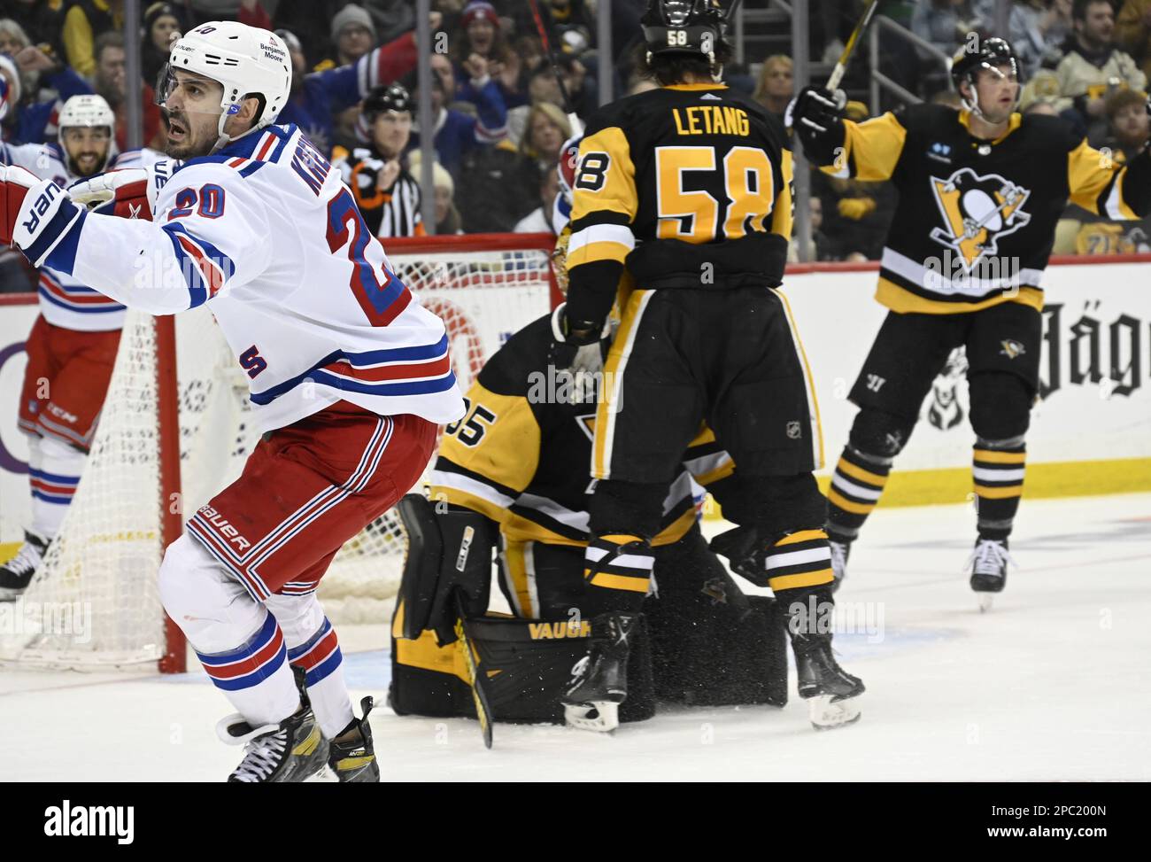 Pittsburgh, Usa. 12. März 2023. New York Rangers Left Wing Chris