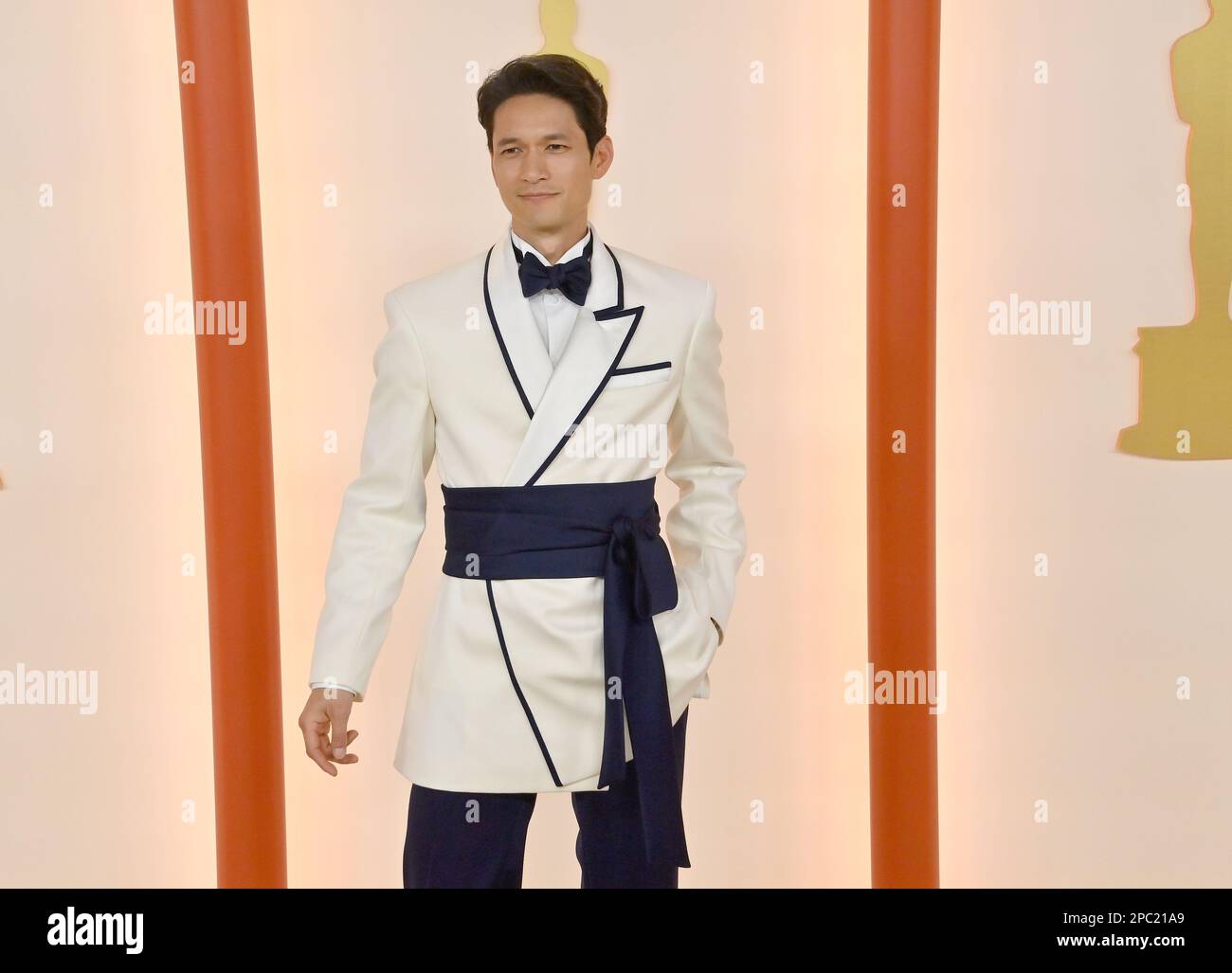 Harry Shum Jr. nimmt am Sonntag, den 12. März 2023, an den jährlichen Academy Awards 95. im Dolby Theatre im Hollywood-Bereich von Los Angeles Teil. Foto: Jim Ruymen/UPI Stockfoto