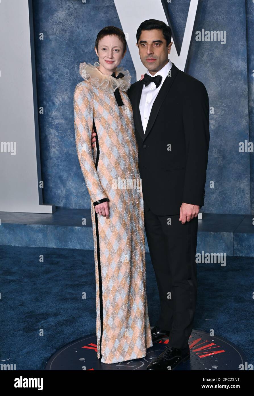Beverly Hills, USA. 12. März 2023. Andrea Riseborough & Karim Saleh auf