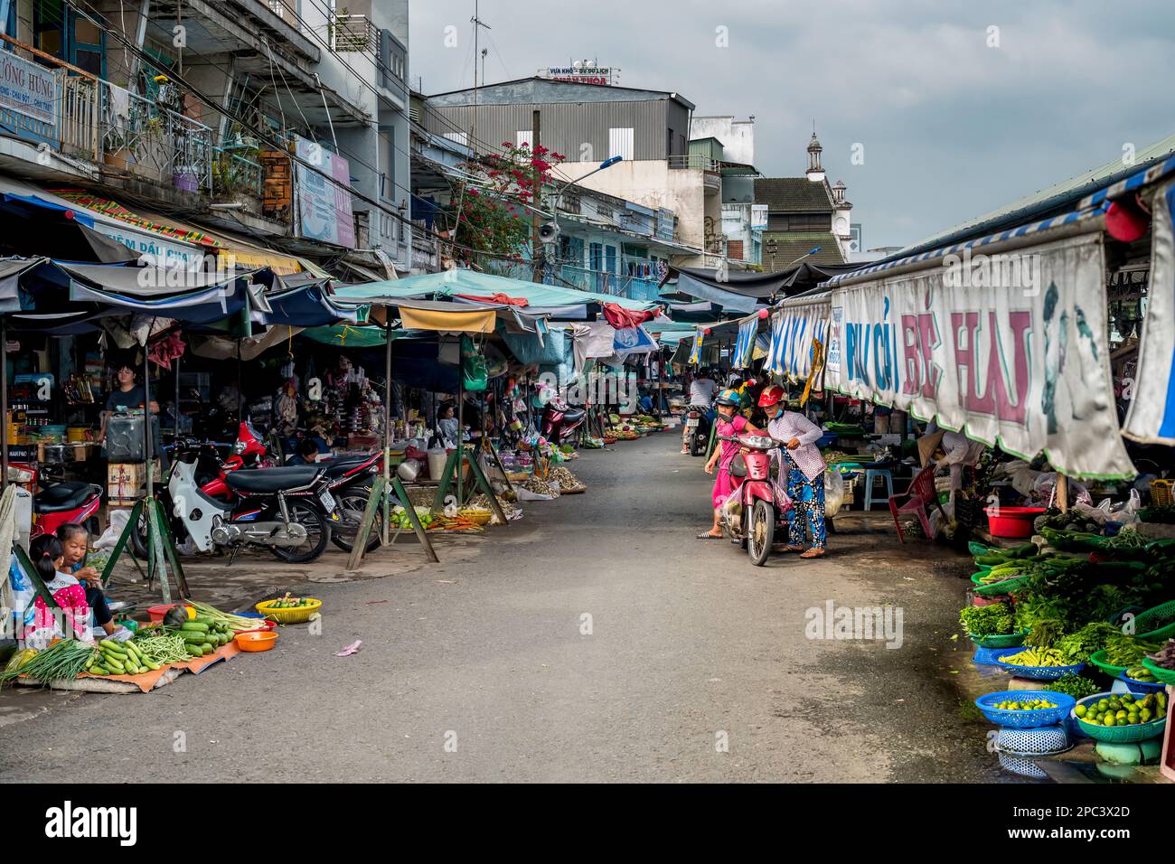 Lokaler Markt, Sa Dec, Vietnam Stockfoto