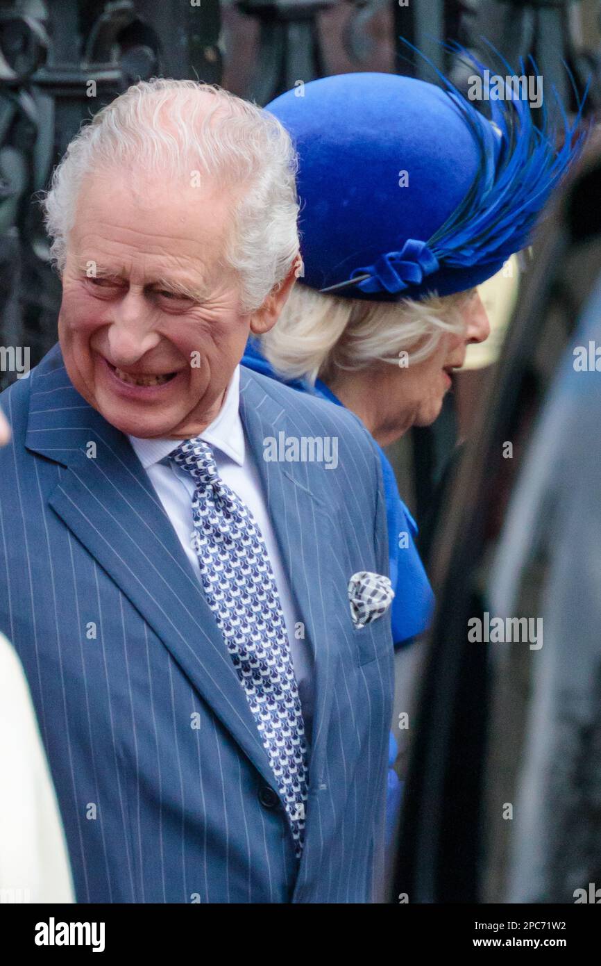 Westminster, London, Großbritannien. 13. März 2023 Seine Majestät König Karl III. Nimmt an einem Gottesdienst zum Commonwealth Day in Westminster Abbey Teil. Foto: Amanda Rose/Alamy Live News Stockfoto