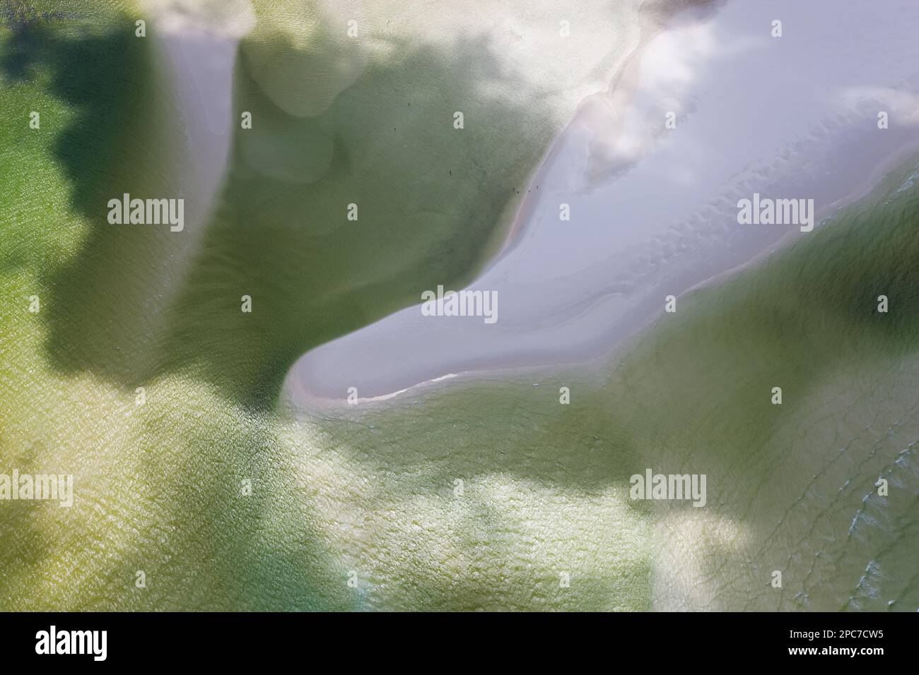 Meer- und Süßwasserstrand, Hill Inlet Whitsunday Islands, Queensland, Australien Stockfoto