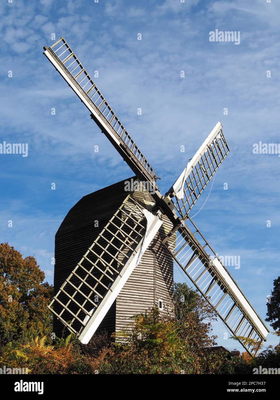 Ansicht von Nutley Windmühle im Ashdown Wald Stockfoto