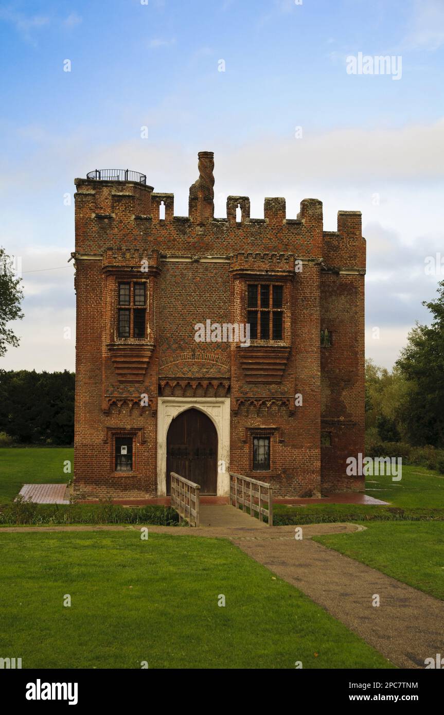 Torhaus aus dem 15. Jahrhundert, Rye House Gatehouse, Rye Meads, Hoddesdon, Lea Valley, Hertfordshire, England, Vereinigtes Königreich Stockfoto