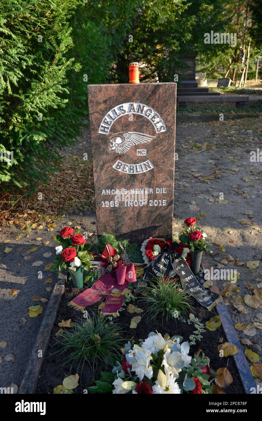 Hells Angels, Grave, Alter St.-Matthaeus-Kirchhof, Schoeneberg, Berlin, Deutschland Stockfoto
