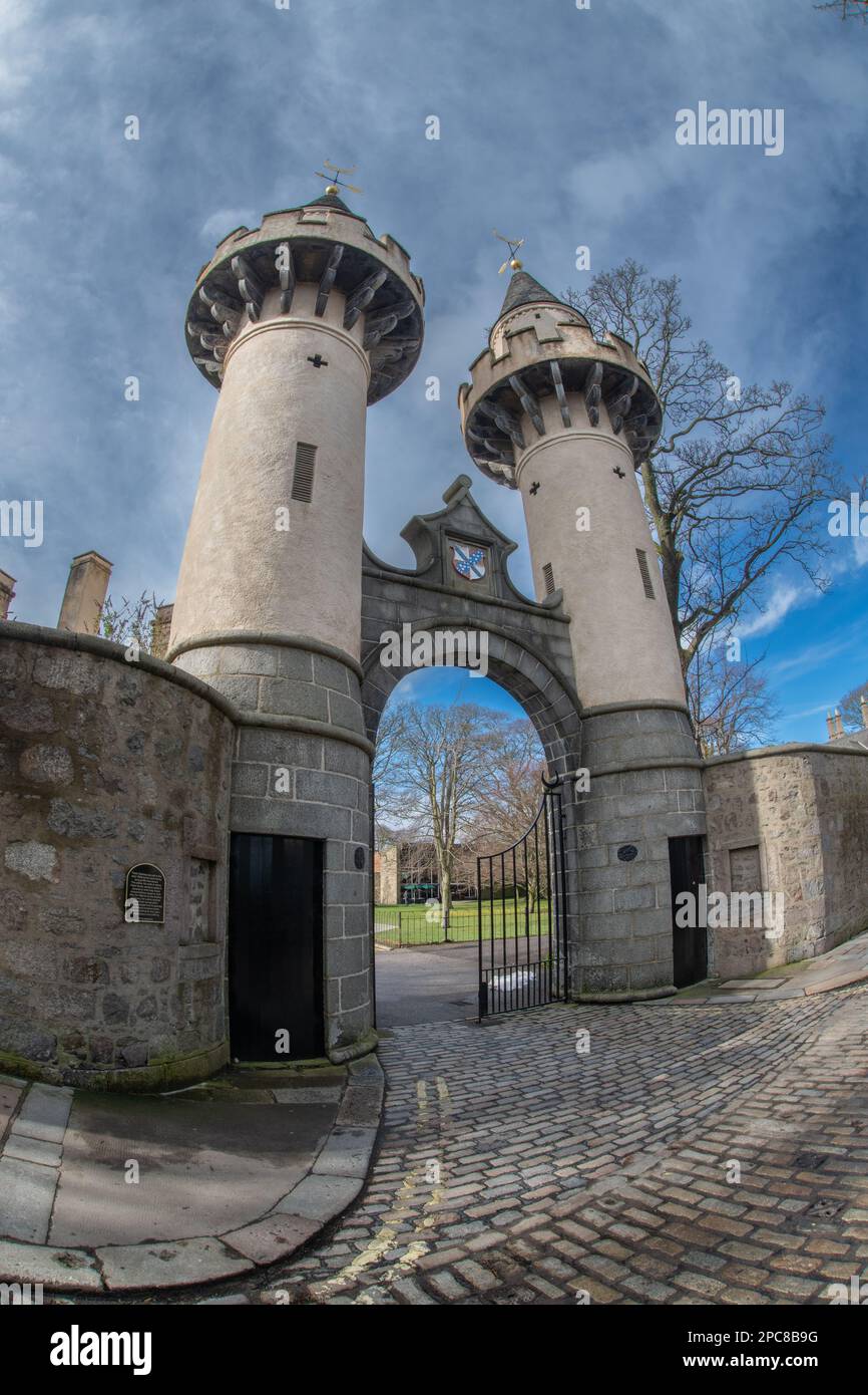 Powis Gateway, University of Aberdeen, Old Aberdeen, Schottland, Großbritannien Stockfoto