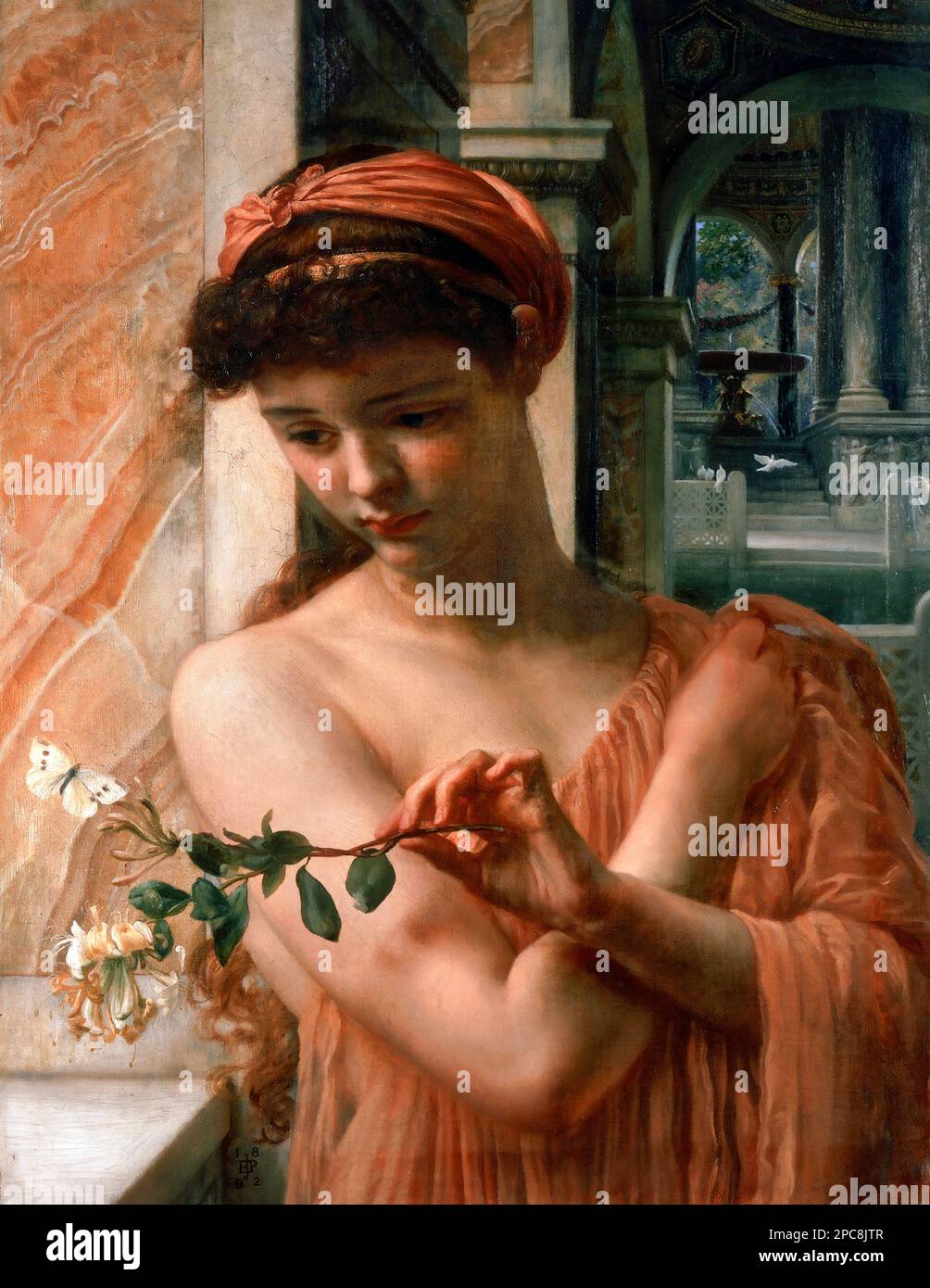 Edward Poynter. Psyche in the Temple of Love von Sir Edward John Poynter (1836-1919), Öl auf Leinwand, 1883 Stockfoto Edward Poynter. Psyche in the Temple of Love von Sir Edward John Poynter (1836-1919), Öl auf Leinwand, 1883 Stockfoto