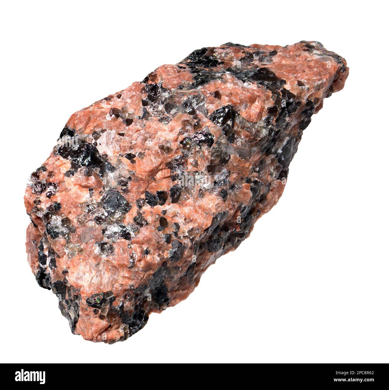 Granodiorit (Norwegen), phaneritisch strukturiertes, intrusives, igneöses Gestein ähnlich wie Granit, enthält jedoch mehr Plagioclase-Feldspat als Orthoclase-Feldspat Stockfoto