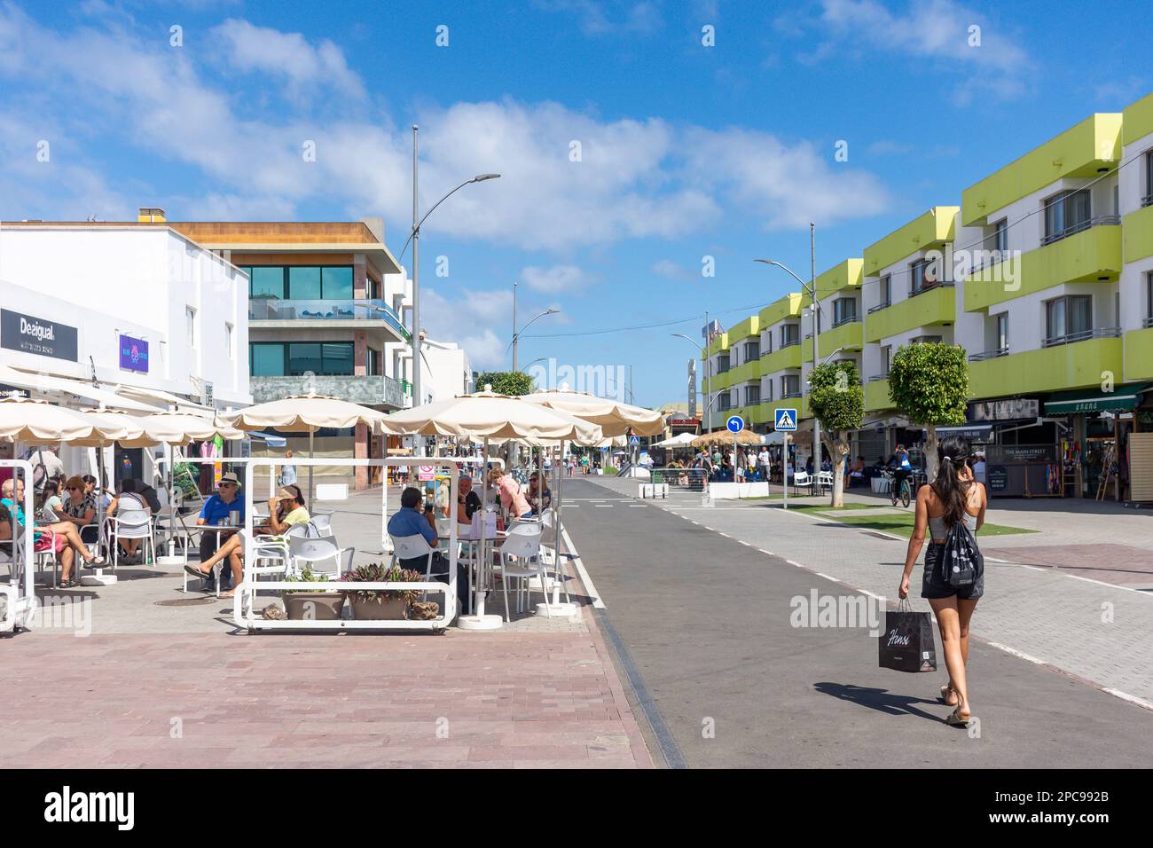 Das ist Amore Cafe, Av. Ntra. Sra Del Carmen, Corralejo, Fuerteventura, Kanarische Inseln, Königreich Spanien Stockfoto