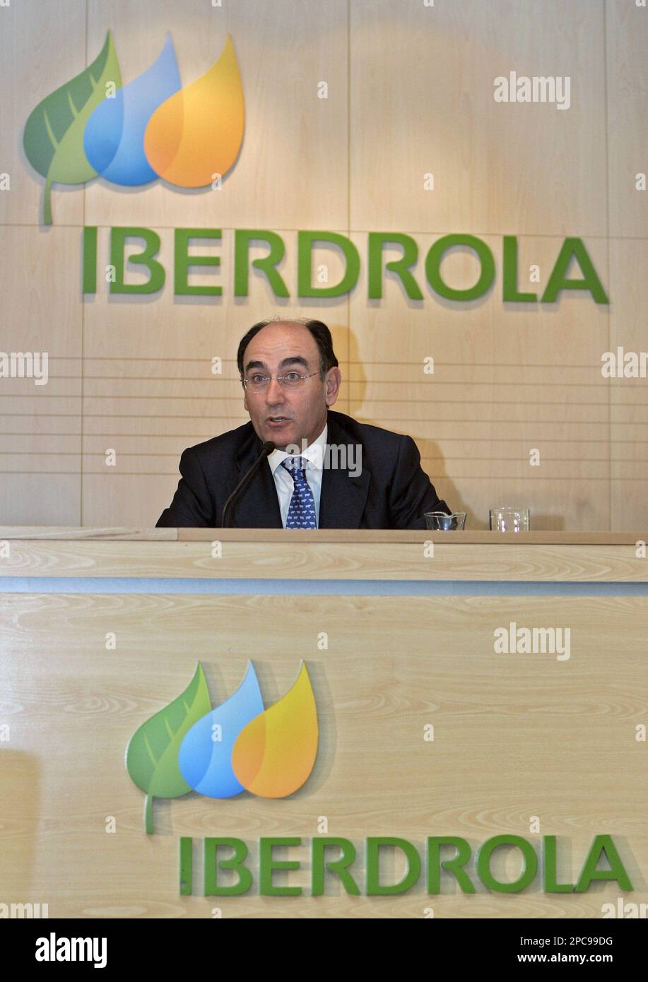 Iberdrola Chairman Ignacio Sanchez Galan speaks during a news