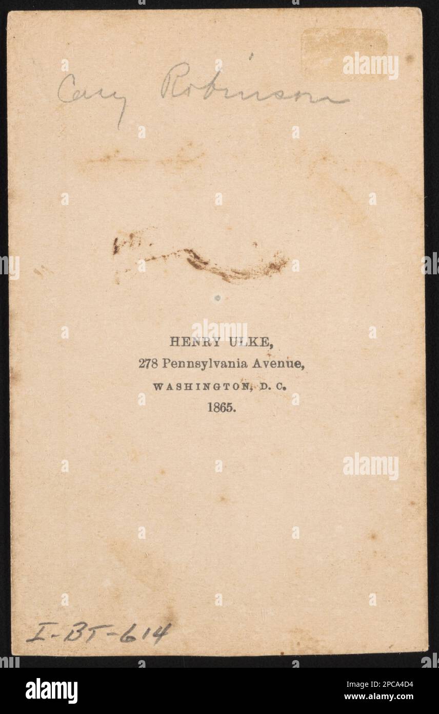 Sergeant Major Cary Robinson von Co G, 6. Virginia Infanterie Regiment in Uniform / Henry Ulke, 278 Pennsylvania Avenue, Washington, D.C., 1865.. Liljenquist Family Sammlung von Bürgerkriegsfotos, pp/liljpaper. Robinson, Cary, 1843-1864, Usa, Armee. Konföderierte Staaten von Amerika, Armee, Virginia Infanterie-Regiment, 6., Menschen, Soldaten, Konföderierte, 1860-1870, Militäruniformen, Konföderierte, 1860-1870, Usa, Geschichte, Bürgerkrieg, 1861-1865, Militärpersonal, Konföderierter. Stockfoto