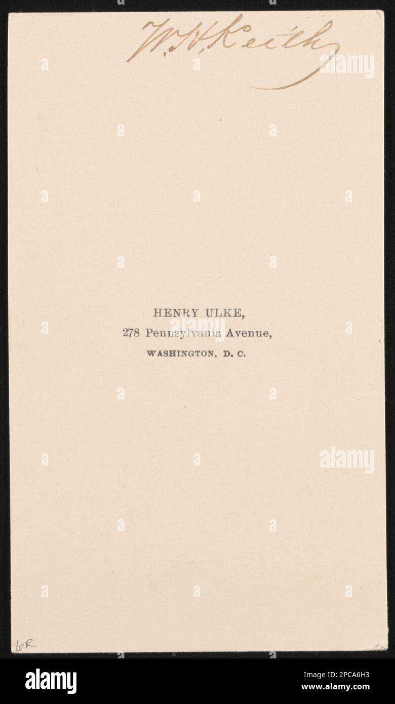 Oberleutnant Wengo H. Keith von Co E, 2. Colorado Infanterie Regiment in Zivilkleidung / Henry Ulke, 278 Pennsylvania Avenue, Washington, D.C. Liljenquist Family Sammlung von Bürgerkriegsfotos, pp/liljpaper. United States, Army, Colorado Infanterie Regiment, 2. (1862-1863), People, Soldiers, Union, 1860-1870, Usa, Geschichte, Bürgerkrieg, 1861-1865, Militärpersonal, Union. Stockfoto