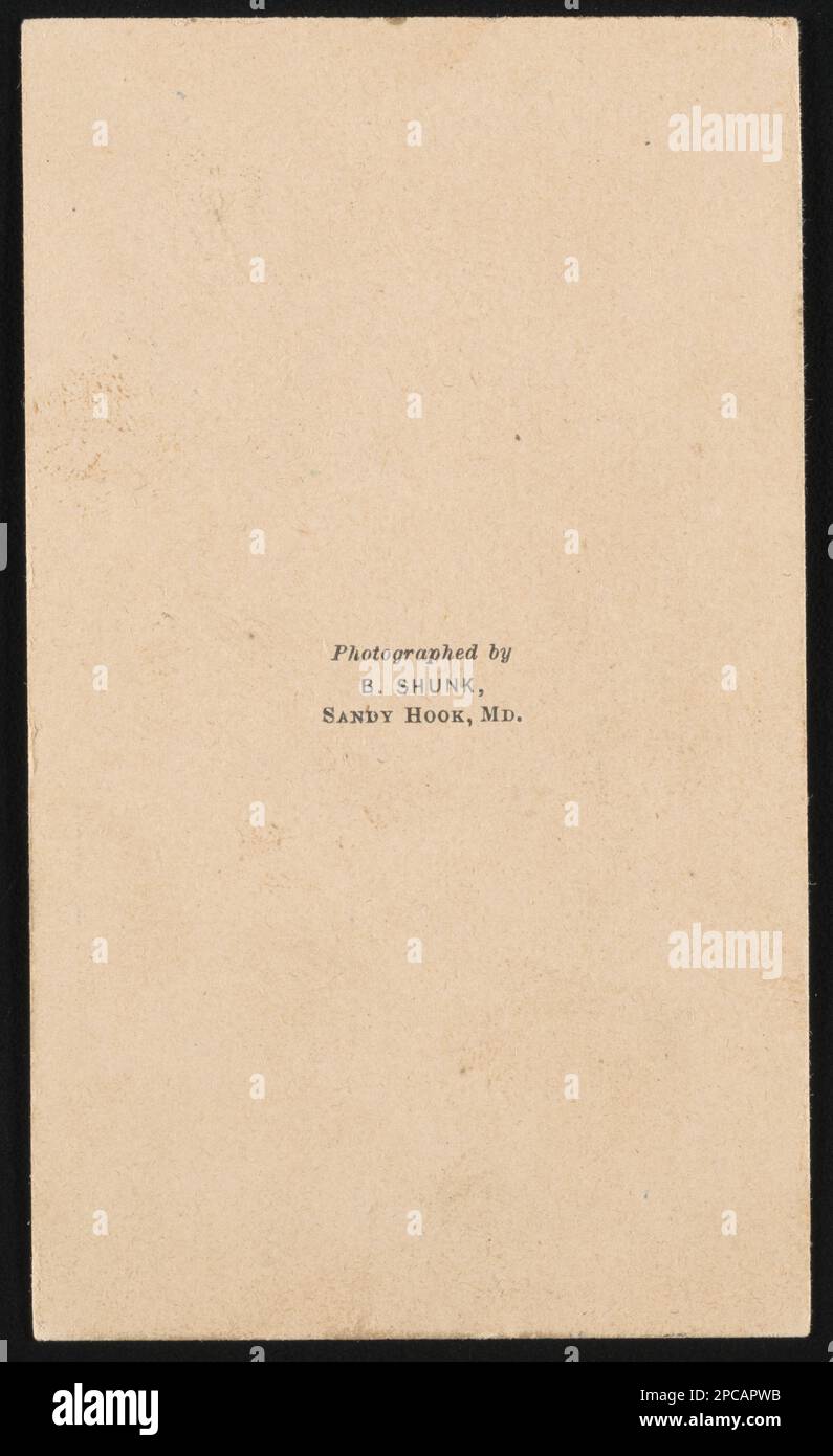 Captain Frank Scott Biays von Co K, 1. Maryland Regiment, Potomac Home Brigade Volunteer Infantry und Co K, 13. Maryland Infanterie Regiment in Uniform / fotografiert von B. Shunk, Sandy Hook, MD.. Liljenquist Family Sammlung von Bürgerkriegsfotos, pp/liljpaper. Biays, Frank Scott, 1843-1925, Usa, Armee, Maryland Infanterie Regiment, 1. (1861-1865), People, United States, Army, Maryland Infanterie Regiment, 13. (1865), People, United States, Army, Leute, 1860-1870, Soldaten, Union, 1860-1870, Militäruniformen, Union, 1860-1870, USA, Geschichte, Bürgerkrieg, 1861-1865, Milit Stockfoto