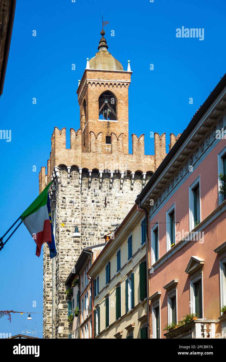 Brescia - Torre della Pallata Stockfoto