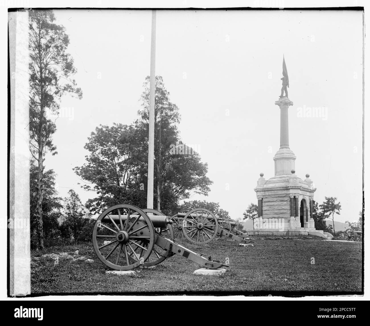 3. Maryland Infanterie, USA & Latrobe's Battery, C.S.A. Monument, Chattanooga, Tennessee. 3. Maryland Infanterie, USA & Latrobe's Battery, C.S.A. Monument, Chattanooga, Tennessee Stockfoto