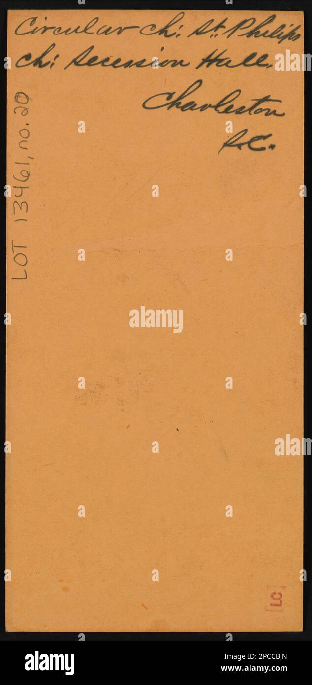 Circular Ch., St Philip's Ch., Secession Hall, Charleston, South Carolina. Visuelle Materialien aus der Arbeit von O.M. Poe. Independent oder Congregational Church of Charleston, South Carolina, 1860-1870, St. Philip's Church (Charleston, S.C.), 1860-1870, Buildings, South Carolina, Charleston, 1860-1870, Churches, South Carolina, Charleston, 1860-1870, war Damage, South Carolina, Charleston, 1860-1870, USA, Geschichte, Bürgerkrieg, 1861-1865, Zerstörung und Plünderung, Union, South Carolina, Charleston. Stockfoto