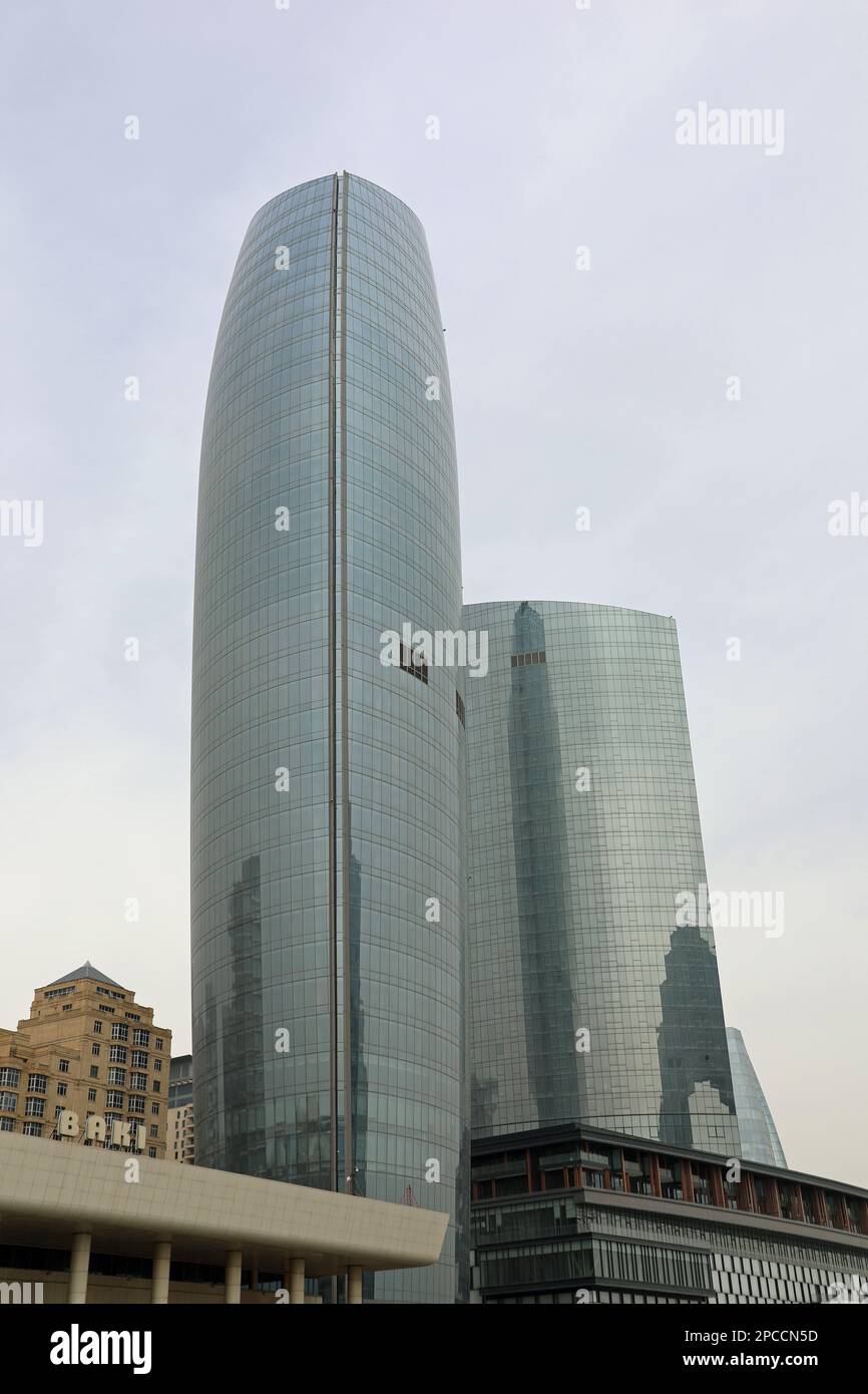 Crescent Bay Towers in Baku Stockfoto