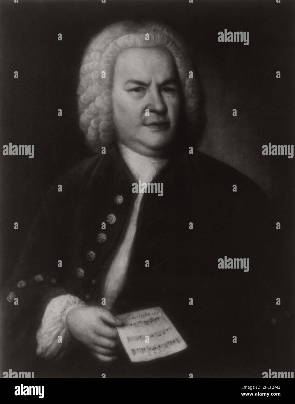 Der Komponist JOHANN SEBASTIAN BACH ( 1685 1750 ). Portrait der Maler