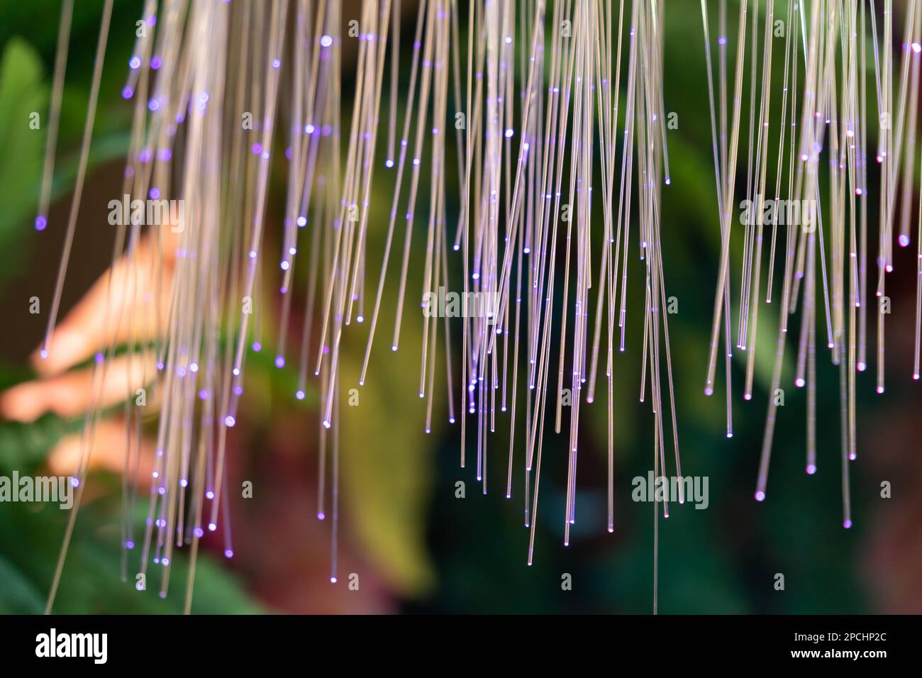 Nahaufnahme der bunten LED-Streifen Stockfoto