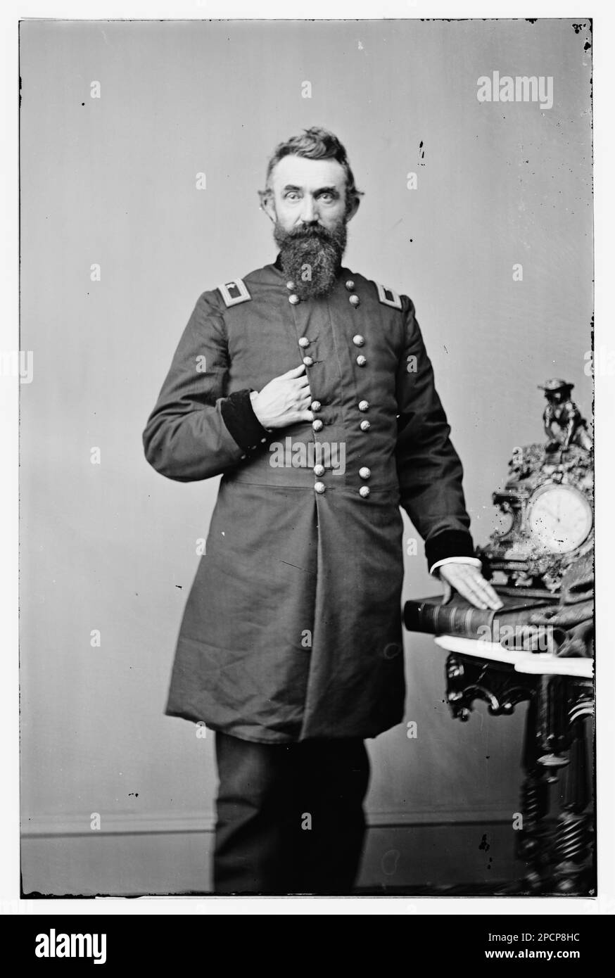 Brigadegeneral Nathan Kimball, Offizier der Bundesarmee (Generalmajor vom 1. Februar 1865). Bürgerkriegsfotos, 1861-1865. Usa, Geschichte, Bürgerkrieg, 1861-1865. Stockfoto