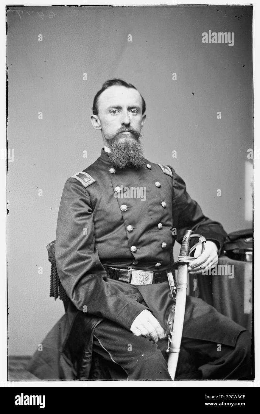 Major (?) Schwartz. Bürgerkriegsfotos, 1861-1865 , Titel aus Bürgerkriegsbeschriftungen. Usa, Geschichte, Bürgerkrieg, 1861-1865. Stockfoto