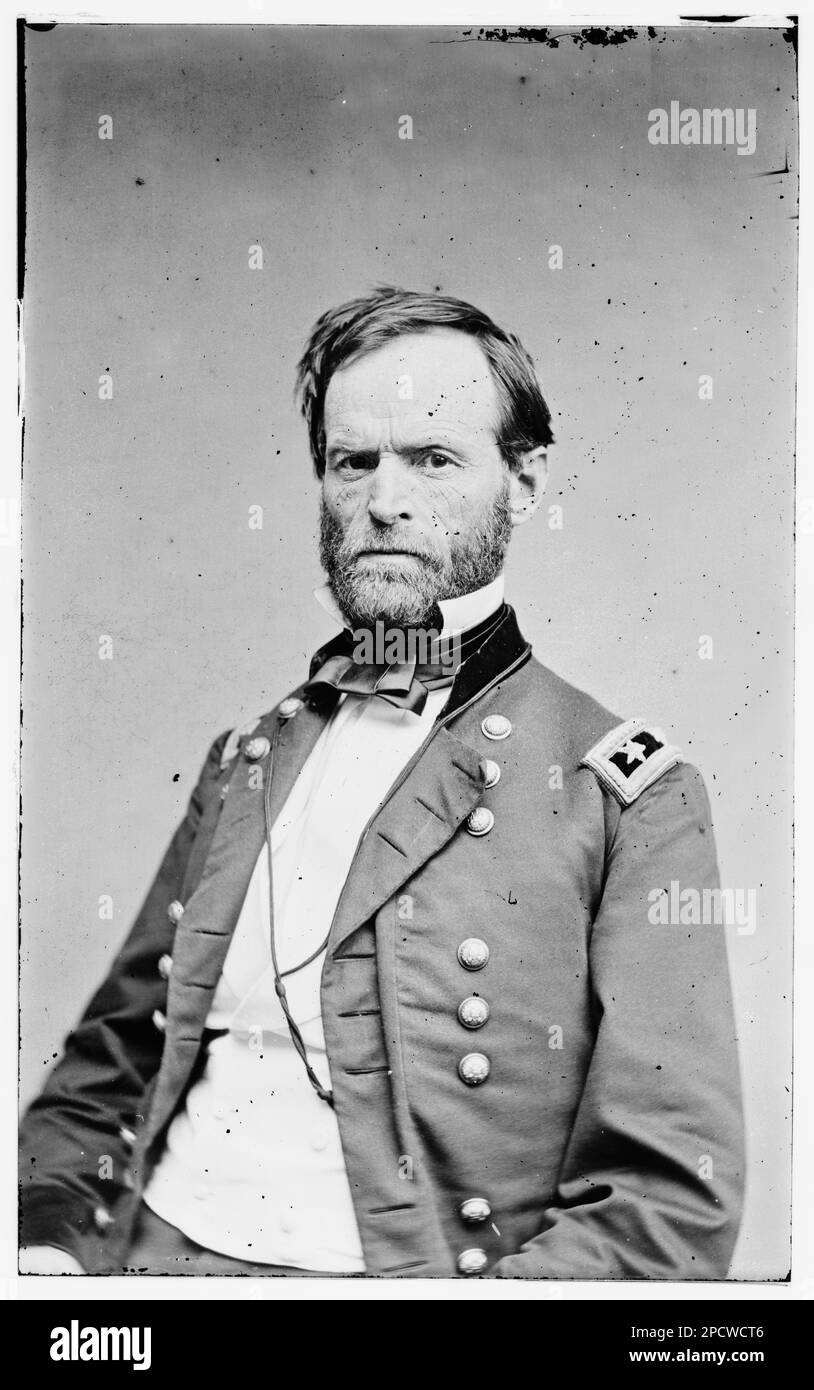 Sherman. Bürgerkriegsfotos, 1861-1865. Usa, Geschichte, Bürgerkrieg, 1861-1865. Stockfoto