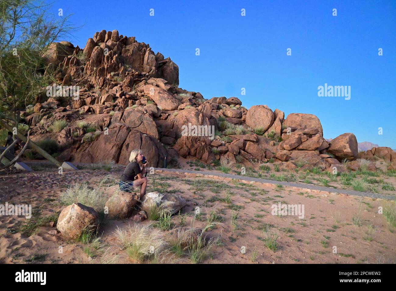 Südliche Namib-Wüste in der Nähe von Sesriem und Sossusvlei, Namibia, Afrika Stockfoto