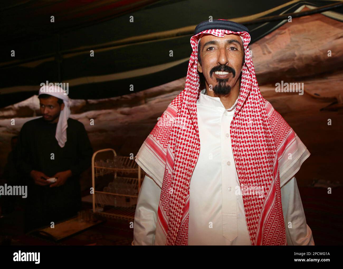 Ein Beduine in Wadi Rum Jordan Stockfoto