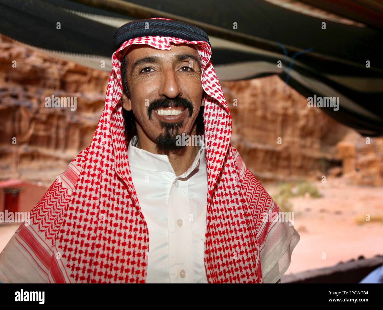 Ein Beduine in Wadi Rum Stockfoto