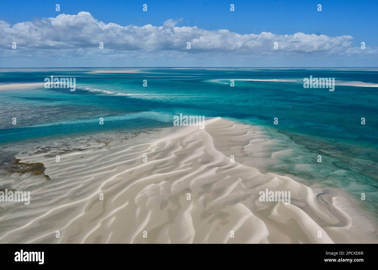 Meeressandmuster, Bazaruto, Mosambik, Afrika Stockfoto